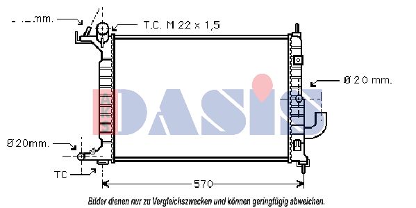 AKS DASIS radiatorius, variklio aušinimas 151880N